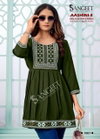 Aashini 3 By Sangeet Rayon Embroidery Ladies Top Exporters In India